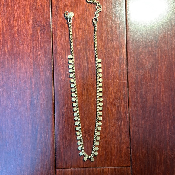 J Crew Circle Square Charm Necklace - Picture 1 of 2